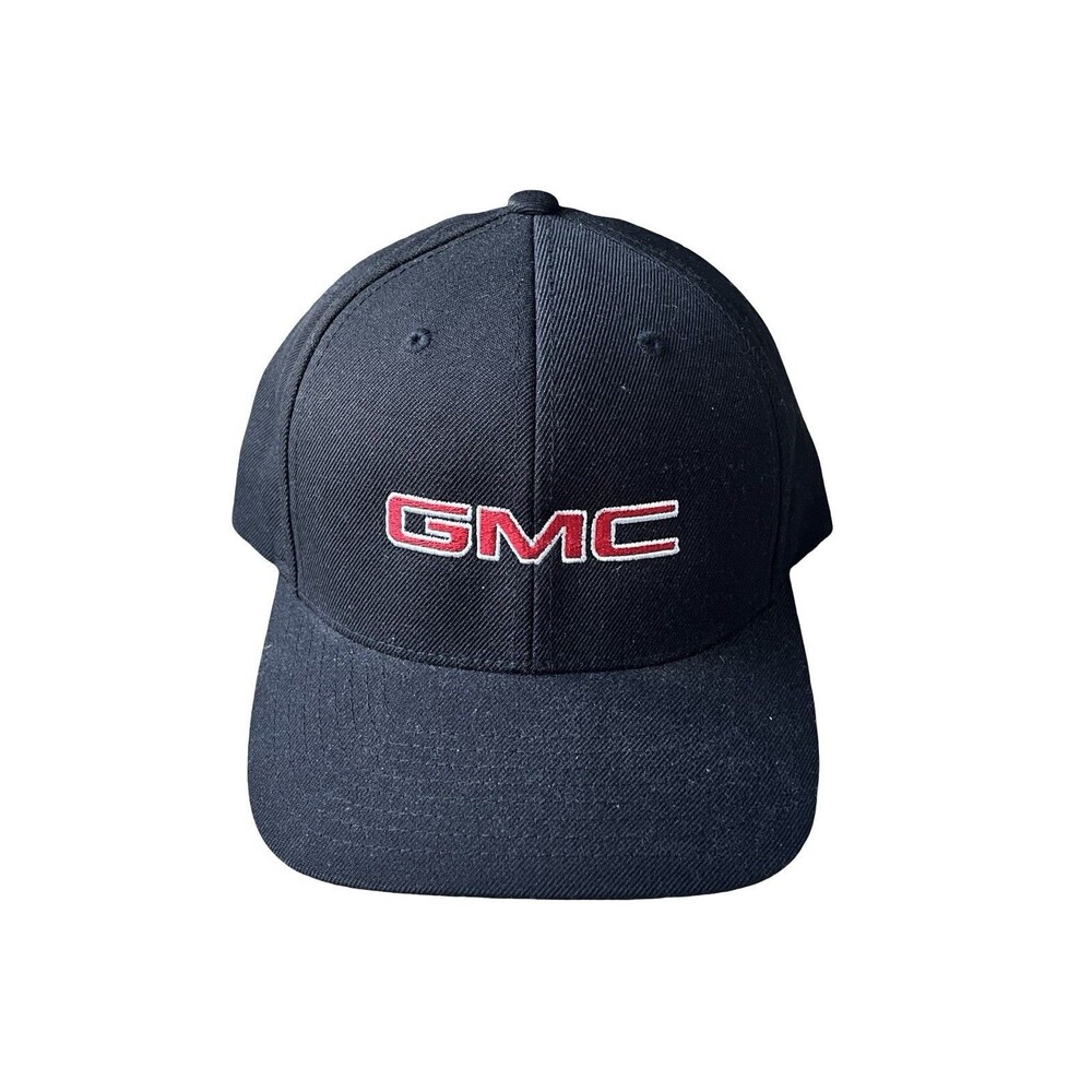 GMC Logo Snapback Hat Black Sport-Tek Adjustable Baseball Cap Embroidered OSFA